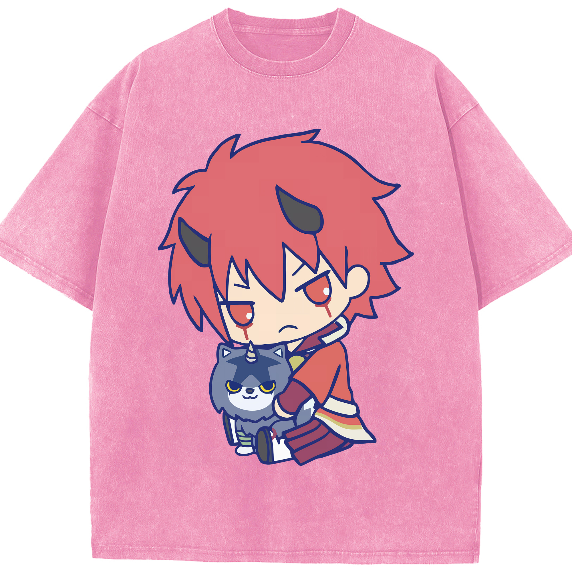 （画像用） 転スラ Regarding Reincarnated to Slime 綿100% ヴィンテージ風 半袖Tシャツ（フロントプリント）